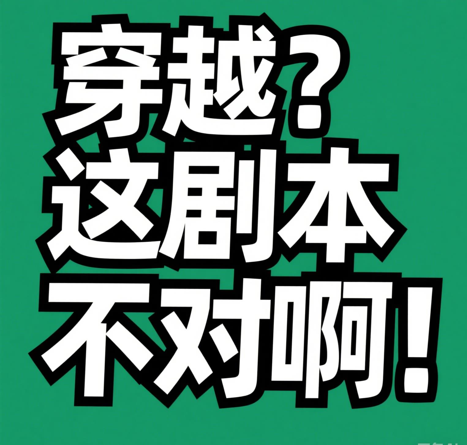 穿越?这剧本不对啊!